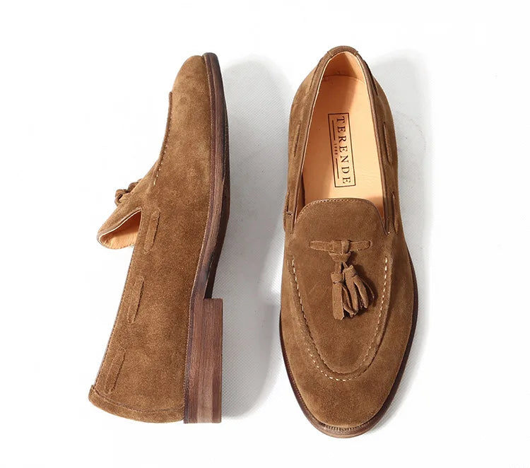 Mocassin Homme Daim Grainé à Glands – Heritage