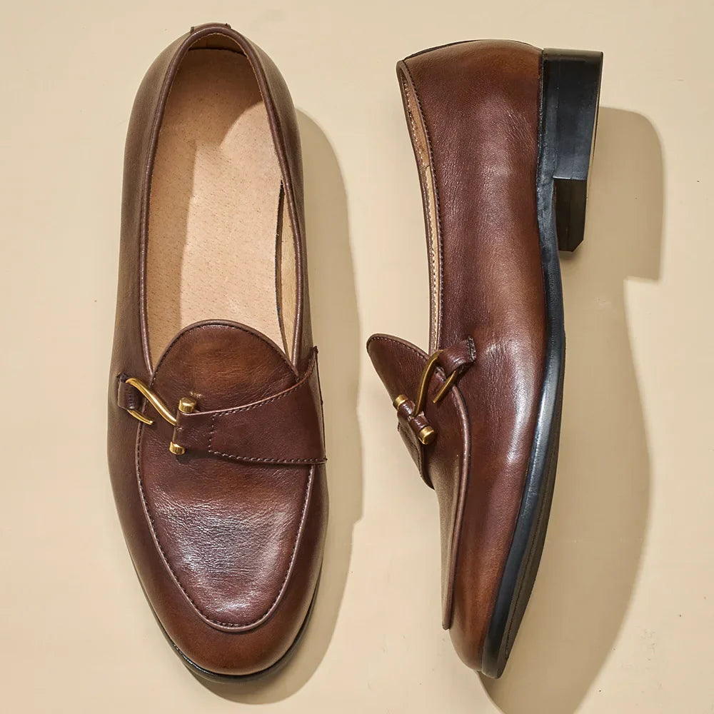 Mocassin en Cuir Véritable Noir - Heritage