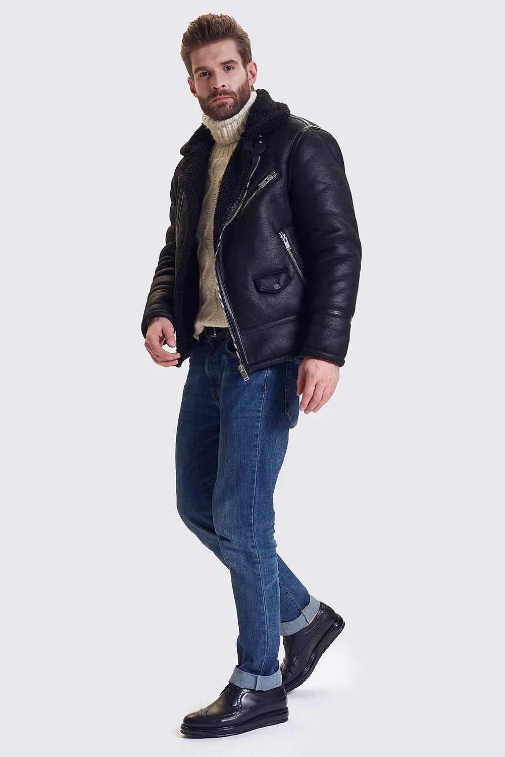 Derby Brogue Homme Cuir Brun Patiné – Heritage