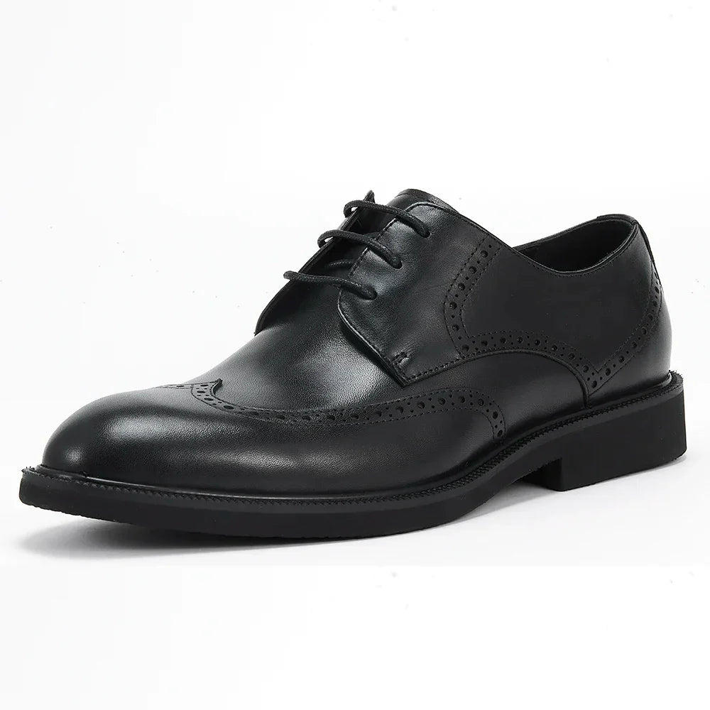 Mocassin Homme en Cuir Noir Intense Satiné – Prestige