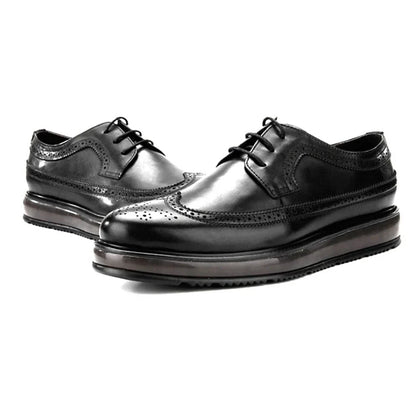 Derby Brogue Homme Cuir Brun Patiné – Heritage