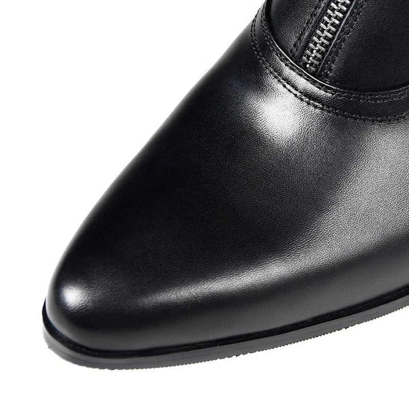 Mocassin Femme Talon Cuir Élégance Intemporelle – Élégance