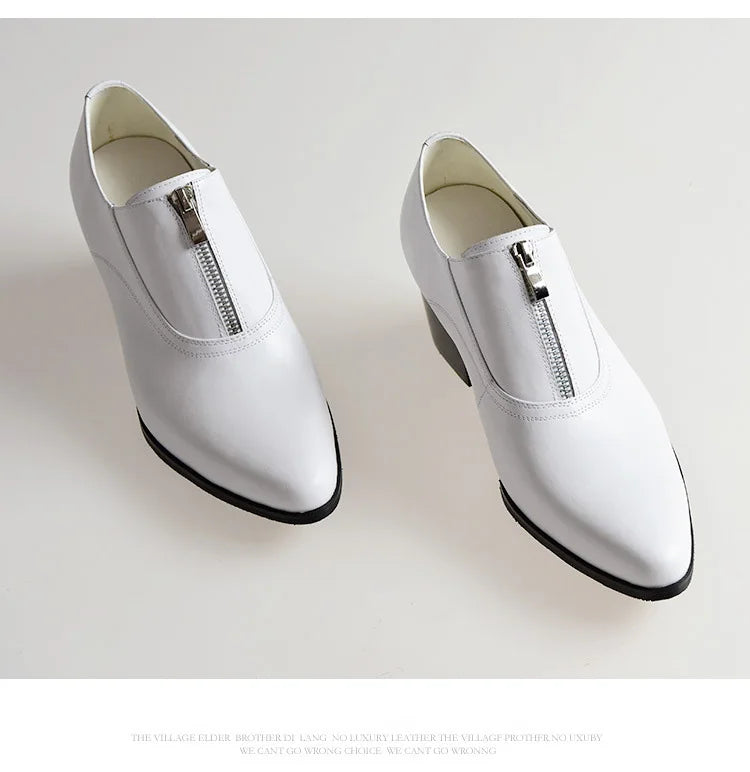 Mocassin Femme Talon Cuir Élégance Intemporelle – Élégance