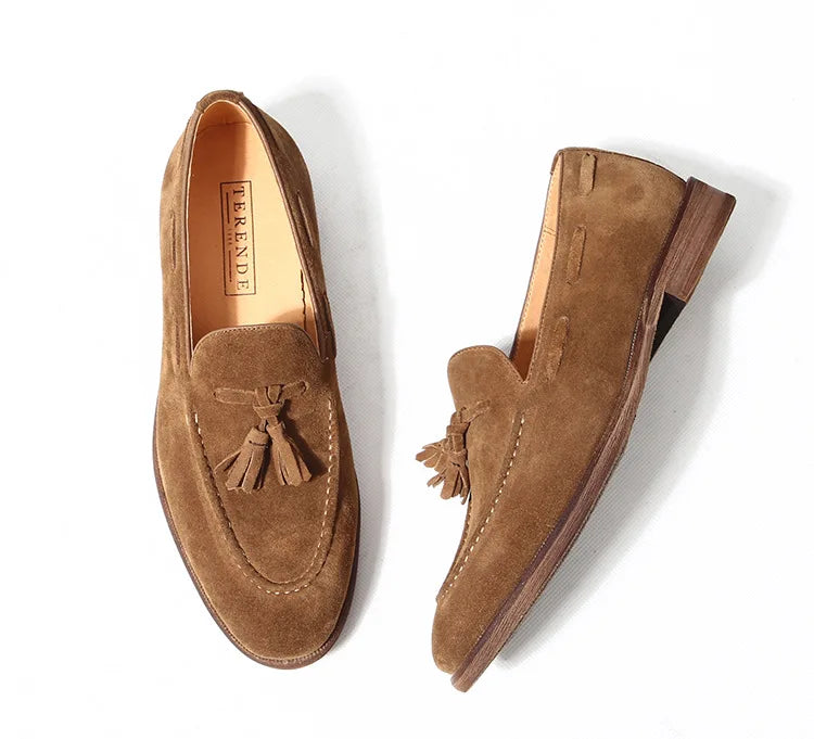 Mocassin Homme Daim Grainé à Glands – Heritage