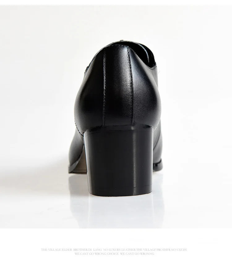 Mocassin Femme Talon Cuir Élégance Intemporelle – Élégance