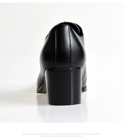 Mocassin Femme Talon Cuir Élégance Intemporelle – Élégance