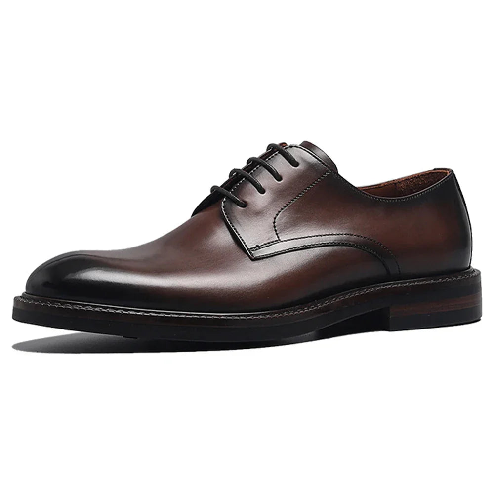 Derby Homme Cuir Noir Ébène Satiné - Heritage