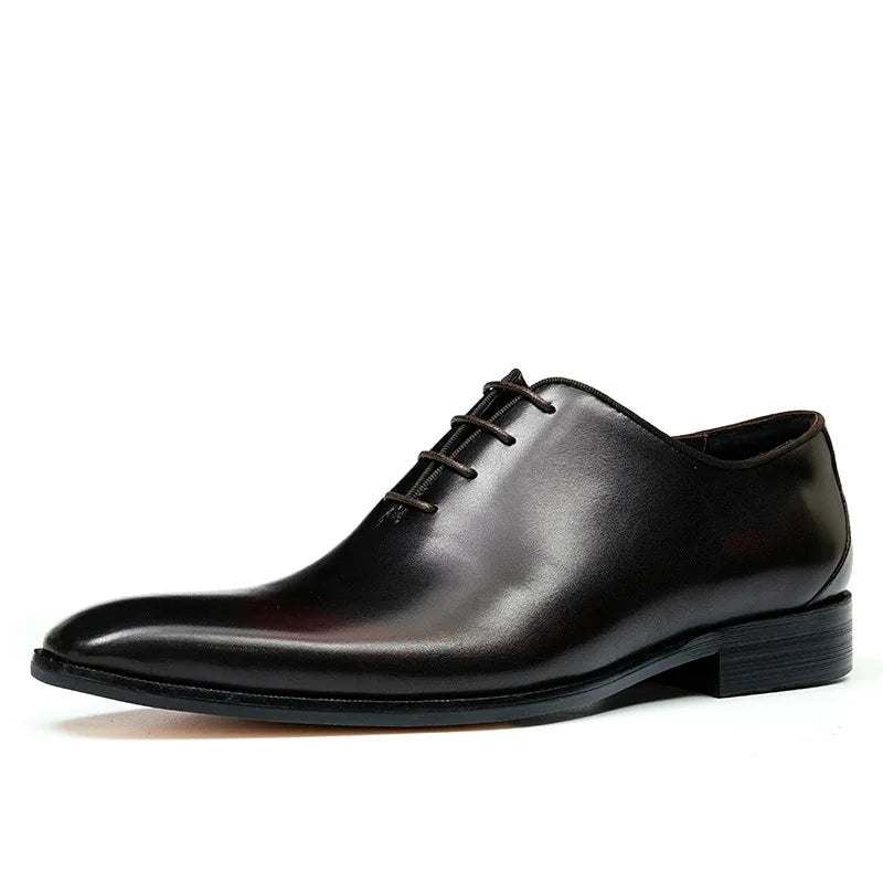 Richelieu Homme Cuir Noir Charbonné – Heritage