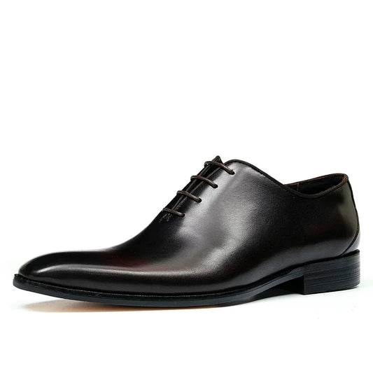 Richelieu Homme Cuir Noir Charbonné – Heritage