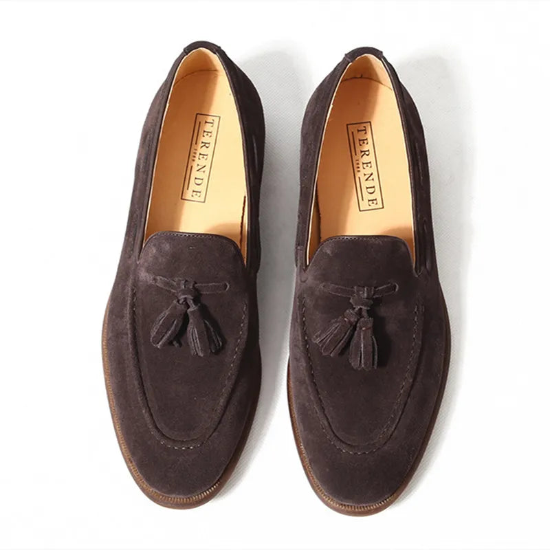Mocassin Homme Daim Grainé à Glands – Heritage