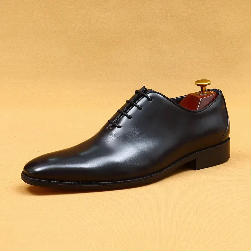 Richelieu Homme Cuir Noir Charbonné – Heritage