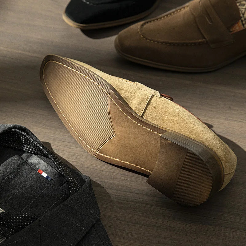Mocassin Homme Daim Suédé à Glands – Regal