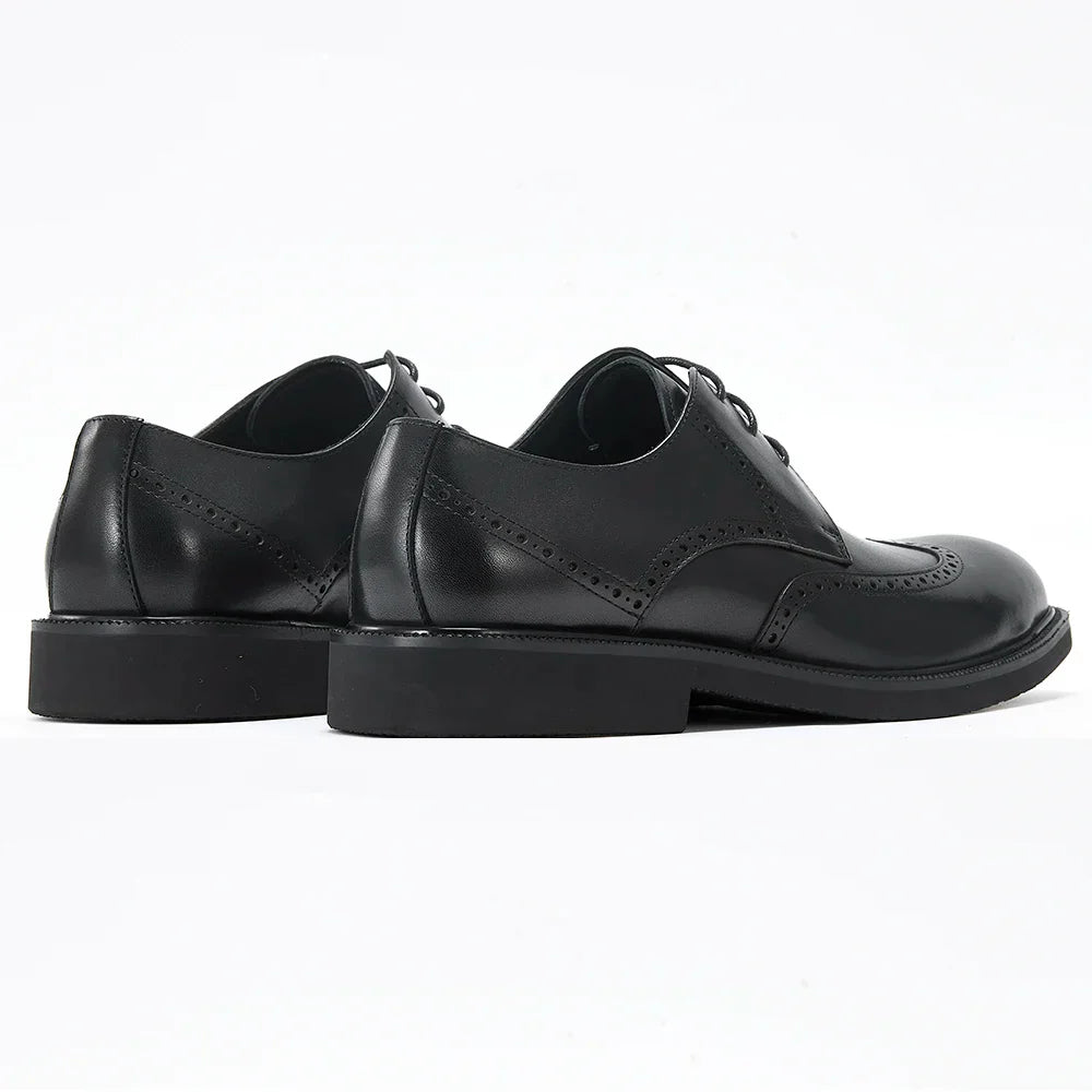 Mocassin Homme en Cuir Noir Intense Satiné – Prestige