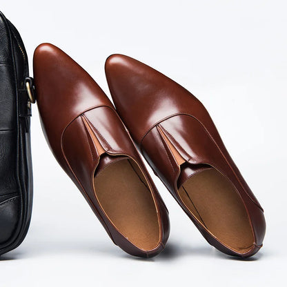 Mocassin Homme Cuir Véritable Satiné Élégant - Prestige