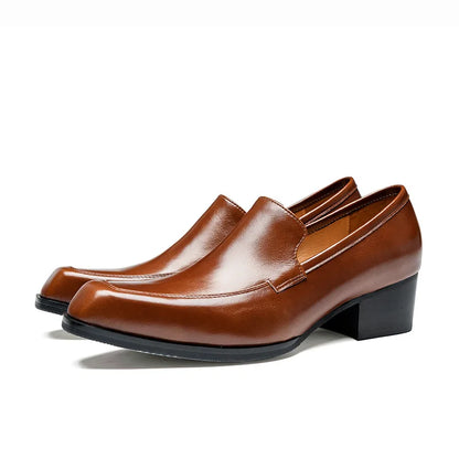 Mocassin Femme Talon Cuir Pleine Fleur Véritable – Heritage