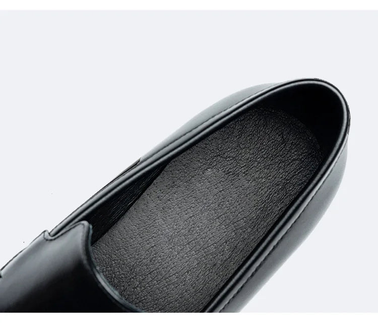 Mocassin Femme Talon Cuir Pleine Fleur Véritable – Heritage