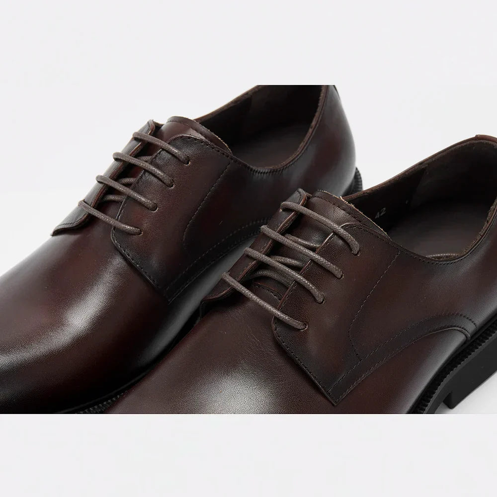 Derby Homme Cuir Noir Ébène Satiné - Heritage