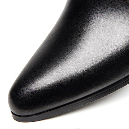 Mocassin Homme Cuir Noir à Boucle – Heritage