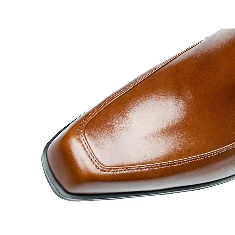 Mocassin Femme Talon Cuir Pleine Fleur Véritable – Heritage