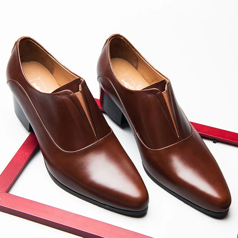 Mocassin Homme Cuir Véritable Satiné Élégant - Prestige