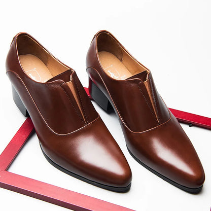 Mocassin Homme Cuir Véritable Satiné Élégant - Prestige