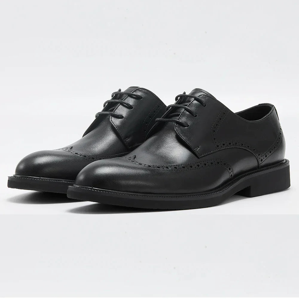Mocassin Homme en Cuir Noir Intense Satiné – Prestige