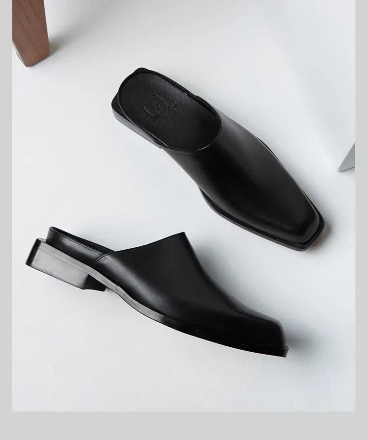 Mocassin Mule Homme Cuir Pleine Fleur – Heritage