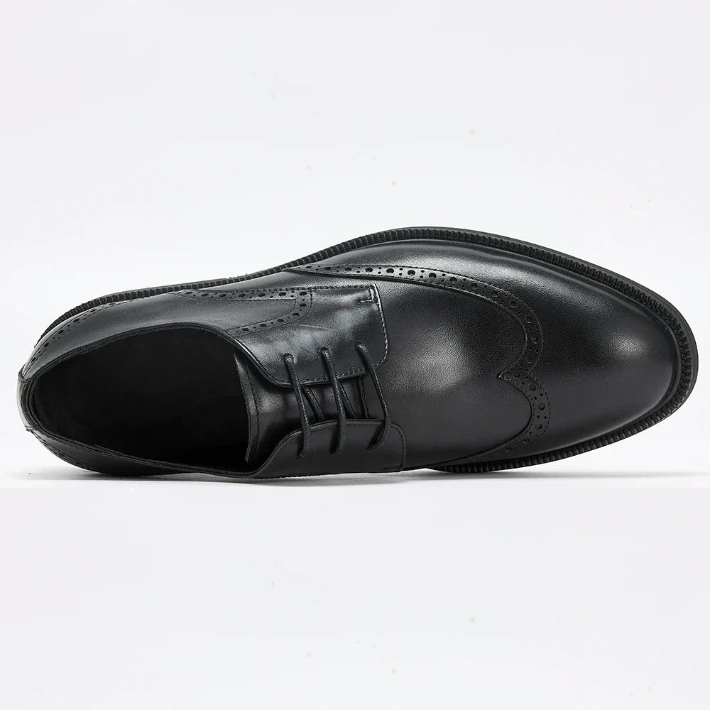 Mocassin Homme en Cuir Noir Intense Satiné – Prestige