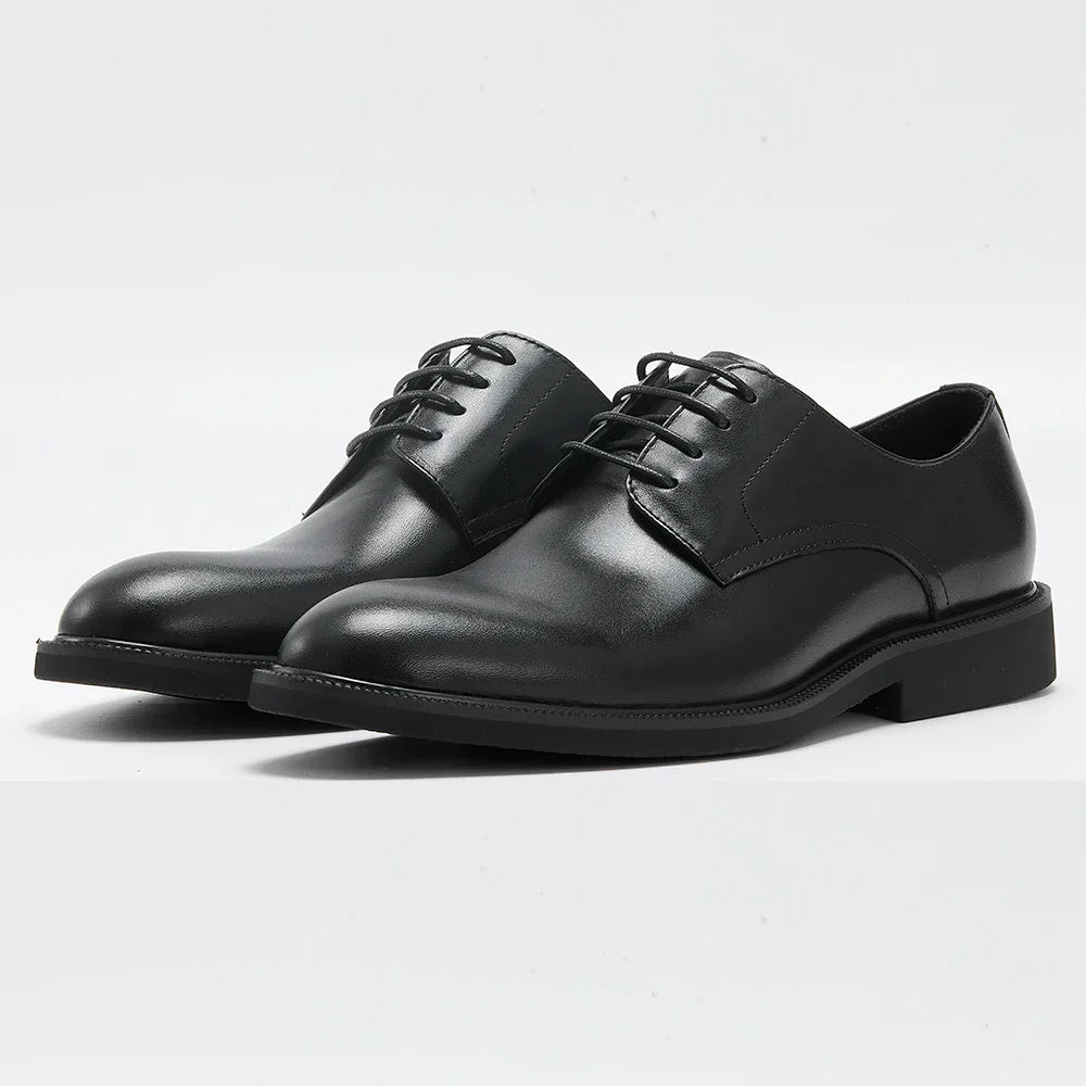 Derby Homme Cuir Noir Ébène Satiné - Heritage