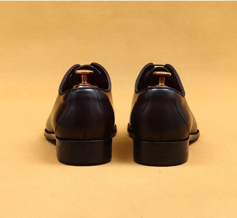 Richelieu Homme Cuir Noir Charbonné – Heritage