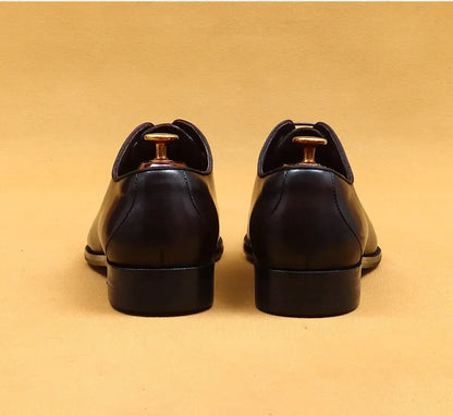 Richelieu Homme Cuir Noir Charbonné – Heritage