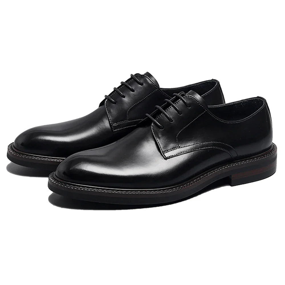 Derby Homme Cuir Noir Ébène Satiné - Heritage