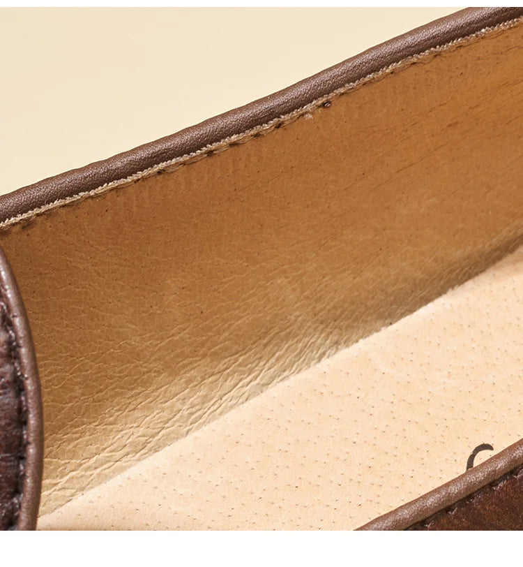 Mocassin en Cuir Véritable Noir - Heritage