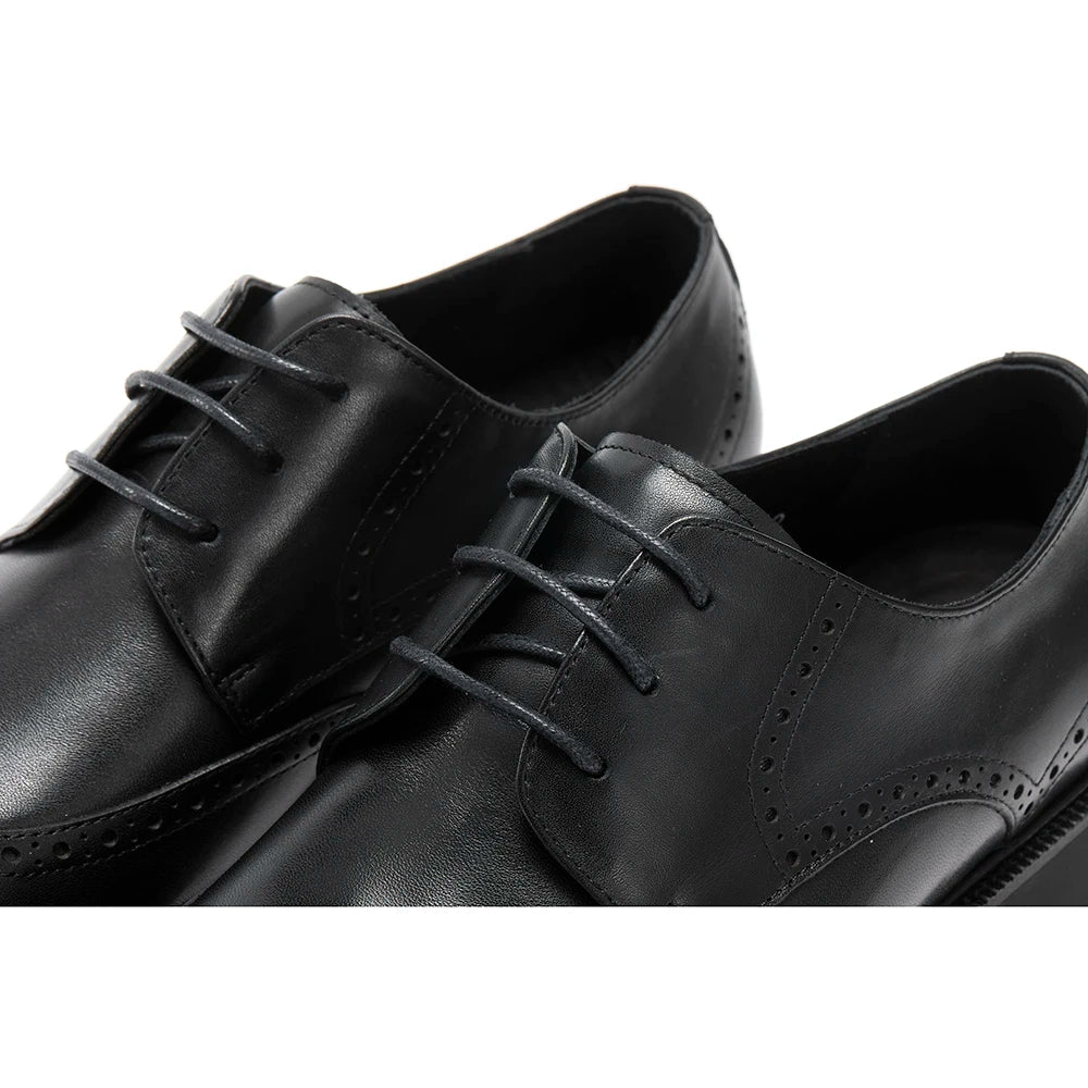 Mocassin Homme en Cuir Noir Intense Satiné – Prestige