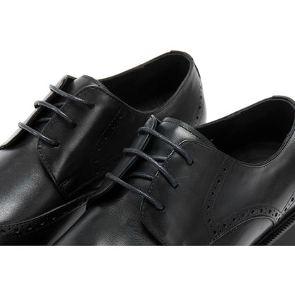 Mocassin Homme en Cuir Noir Intense Satiné – Prestige