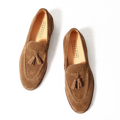 Mocassin Homme Daim Grainé à Glands – Heritage