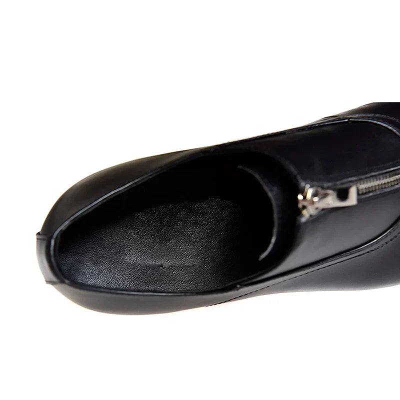 Mocassin Femme Talon Cuir Élégance Intemporelle – Élégance