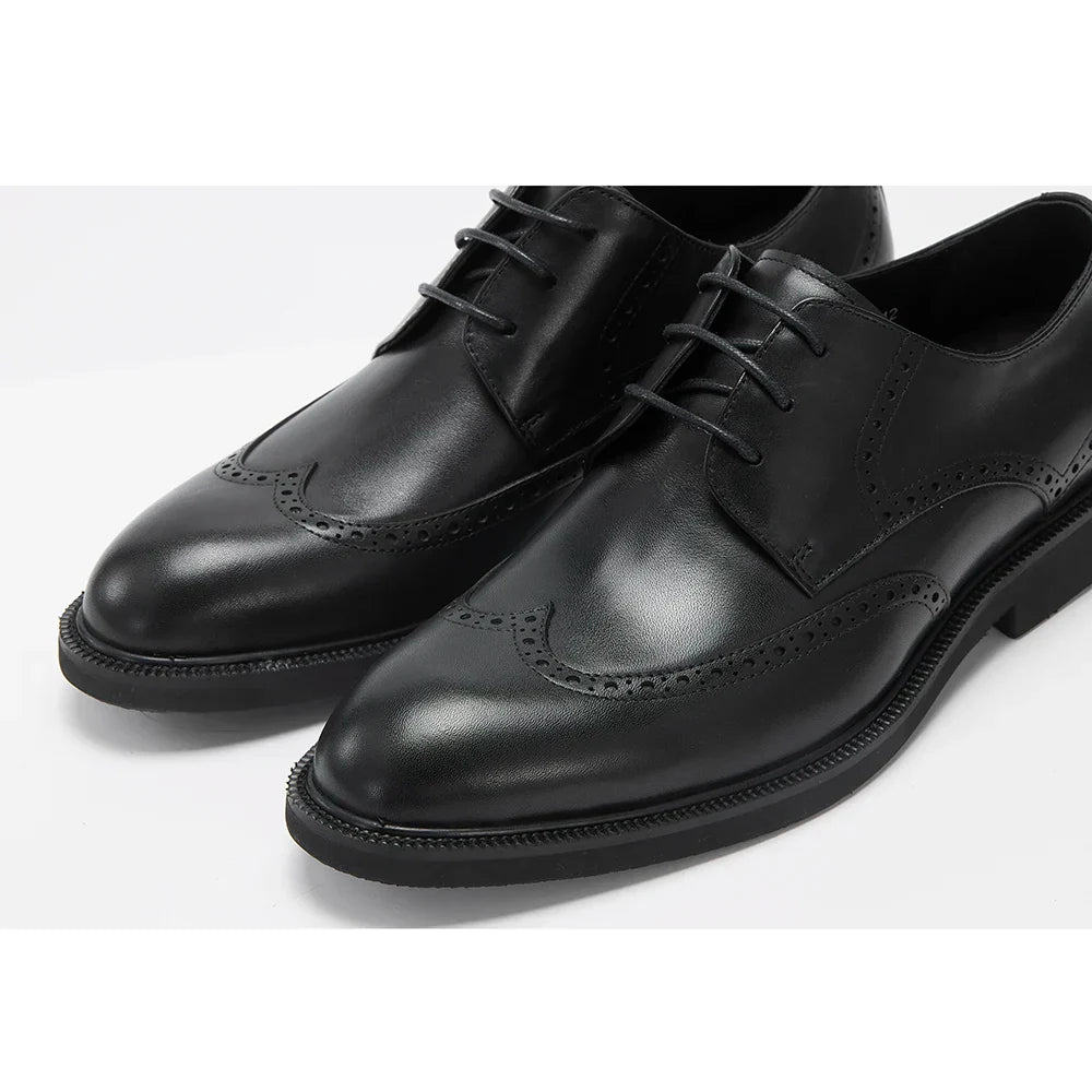 Mocassin Homme en Cuir Noir Intense Satiné – Prestige