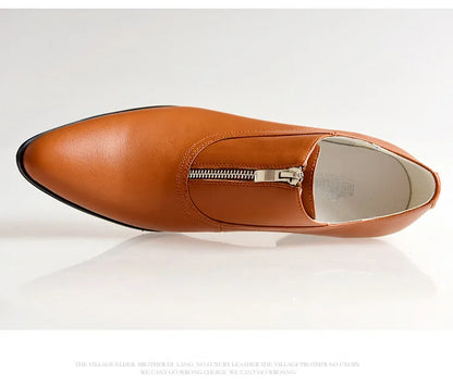 Mocassin Femme Talon Cuir Élégance Intemporelle – Élégance