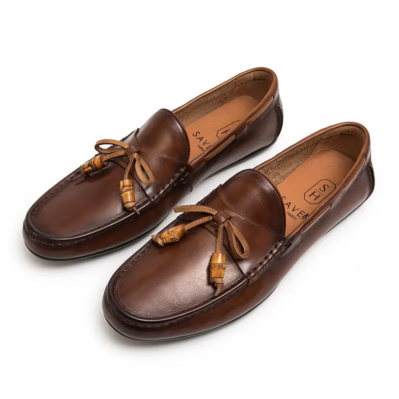 Mocassin Homme Cuir Satiné Mat Luxueux - Prestige
