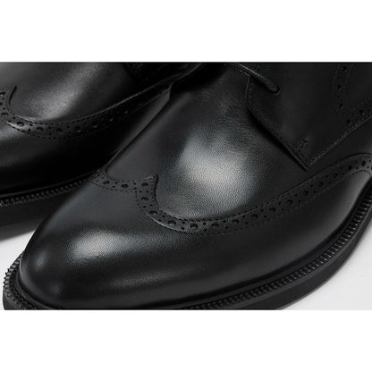 Mocassin Homme en Cuir Noir Intense Satiné – Prestige