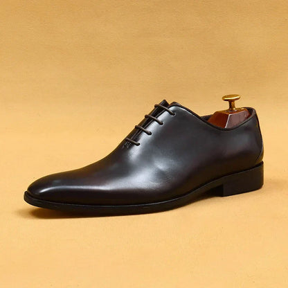 Richelieu Homme Cuir Noir Charbonné – Heritage