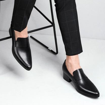 Mocassin Homme Cuir Ébène Lustré – Prestige