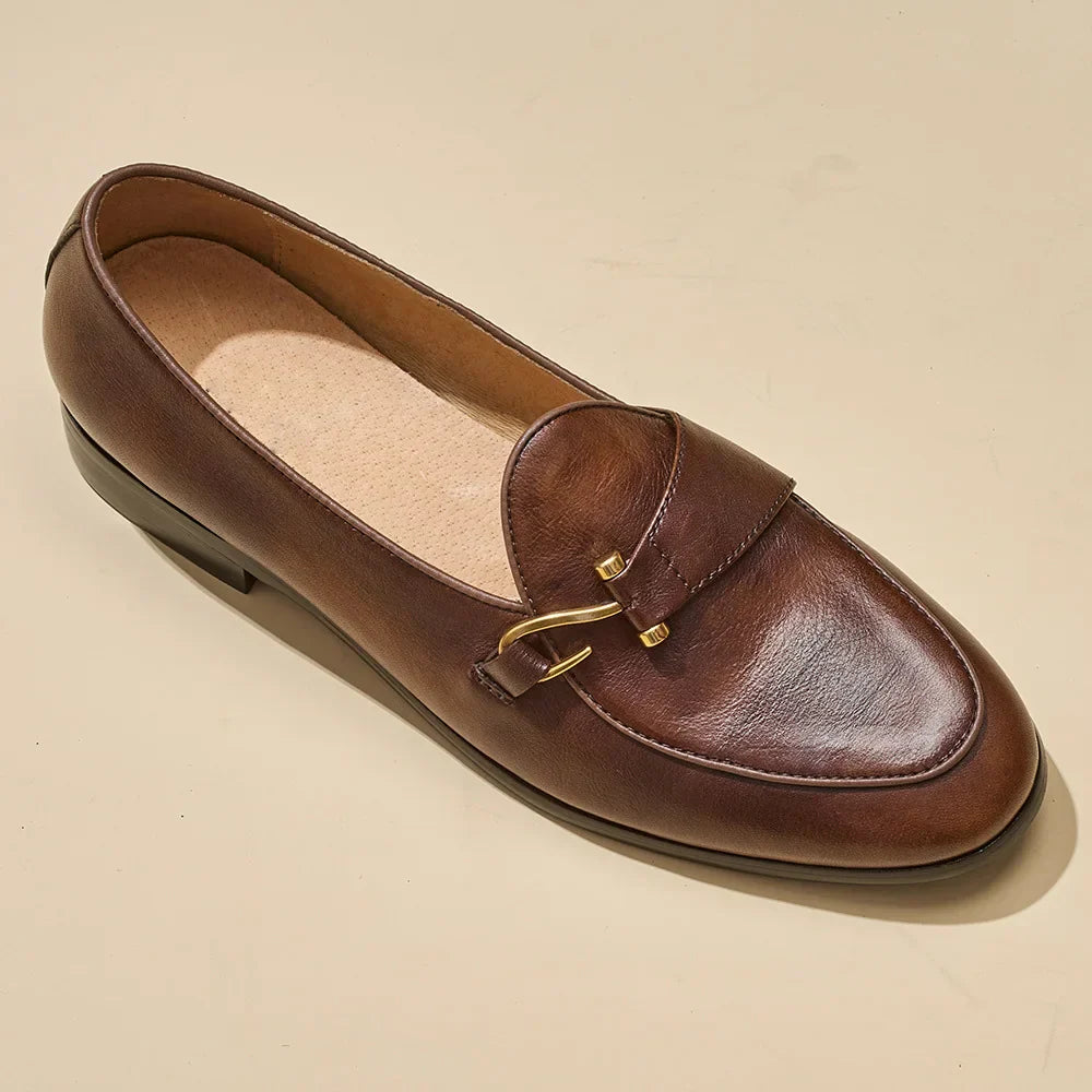 Mocassin en Cuir Véritable Noir - Heritage