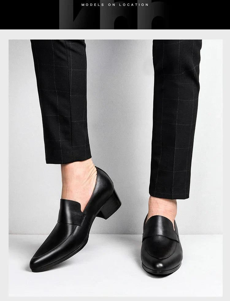 Mocassin Homme Cuir Ébène Lustré – Prestige