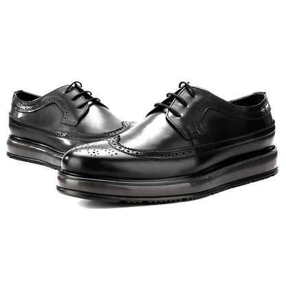 Derby Brogue Homme Cuir Brun Patiné – Heritage