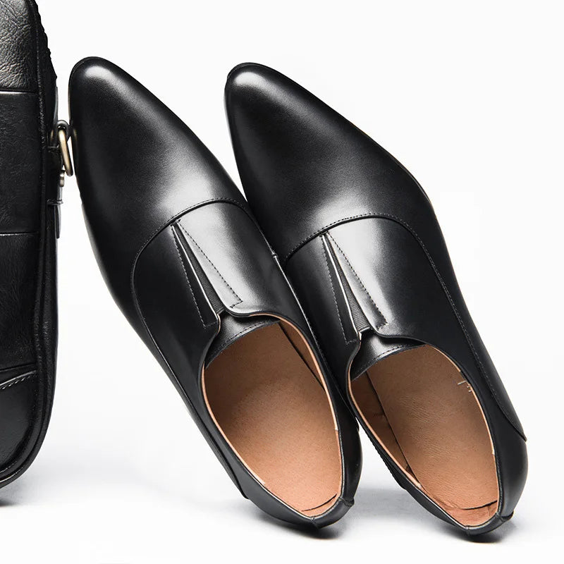 Mocassin Homme Cuir Véritable Satiné Élégant - Prestige