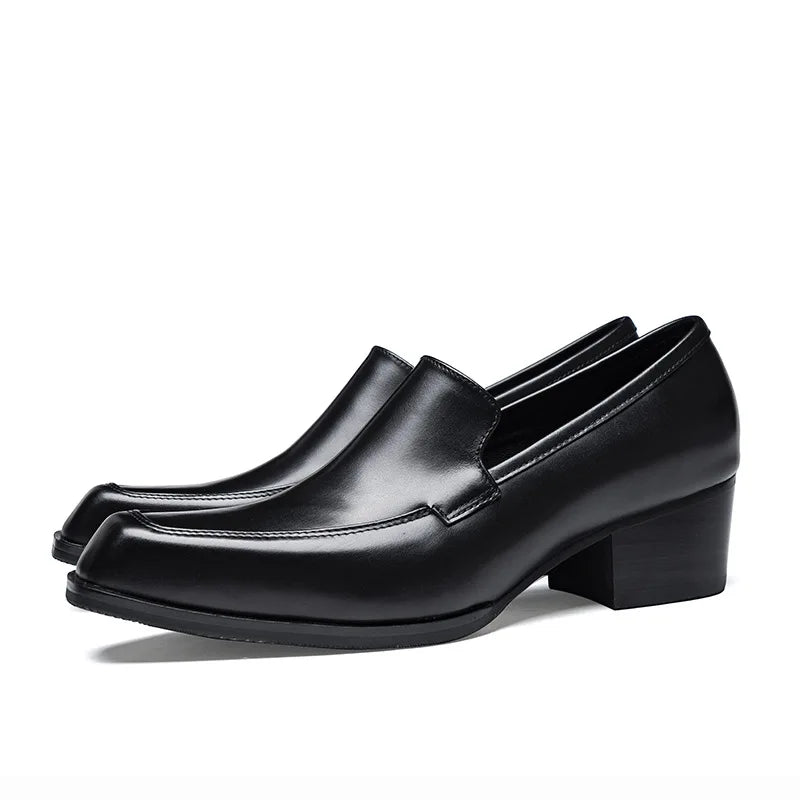 Mocassin Femme Talon Cuir Pleine Fleur Véritable – Heritage