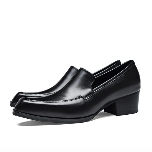 Mocassin Femme Talon Cuir Pleine Fleur Véritable – Heritage