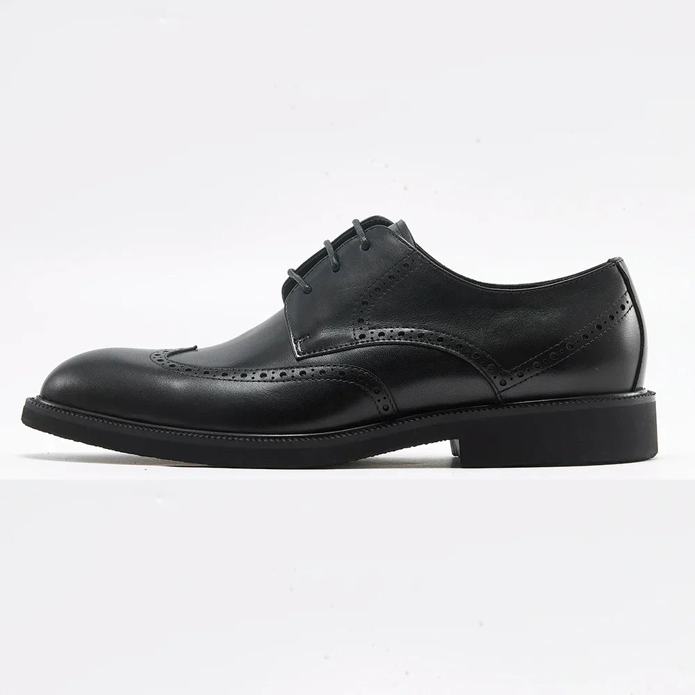 Mocassin Homme en Cuir Noir Intense Satiné – Prestige